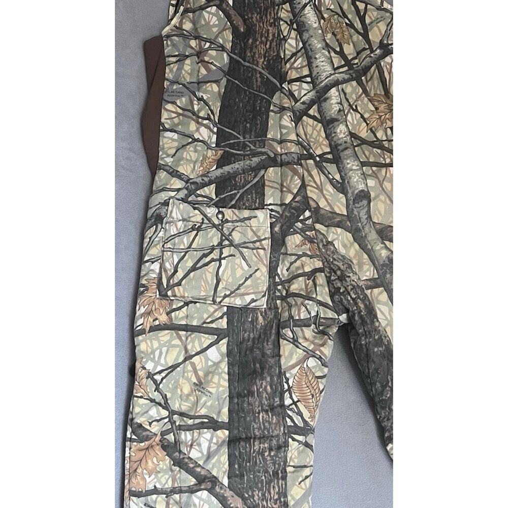VTG Ideal Skyline Camo Apparition Bib Overalls Men XL Fleece Lined Hunting USA - Picture 13 of 14